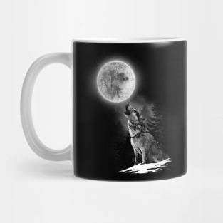 Bitcoin Moon Wolf Cryptocurrency Mug